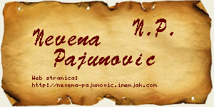 Nevena Pajunović vizit kartica